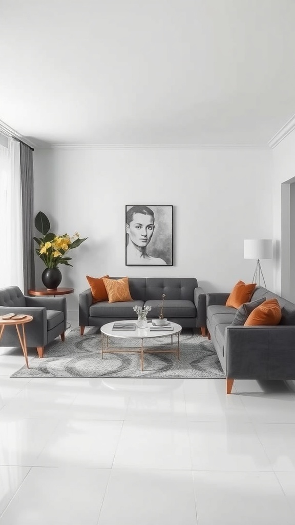 contemporary chic with brown accents